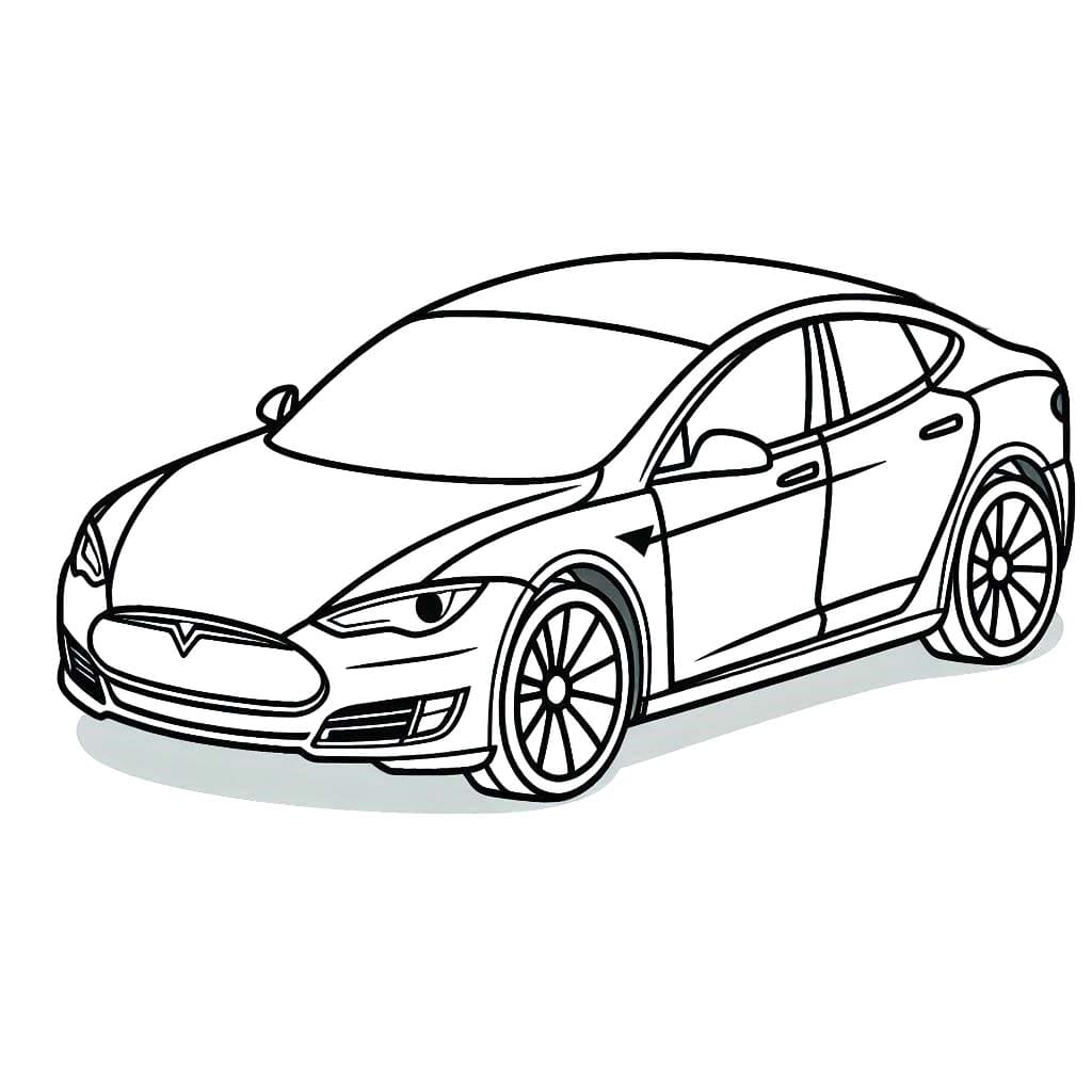 Nakreslete Tesla pro děti omalovánka