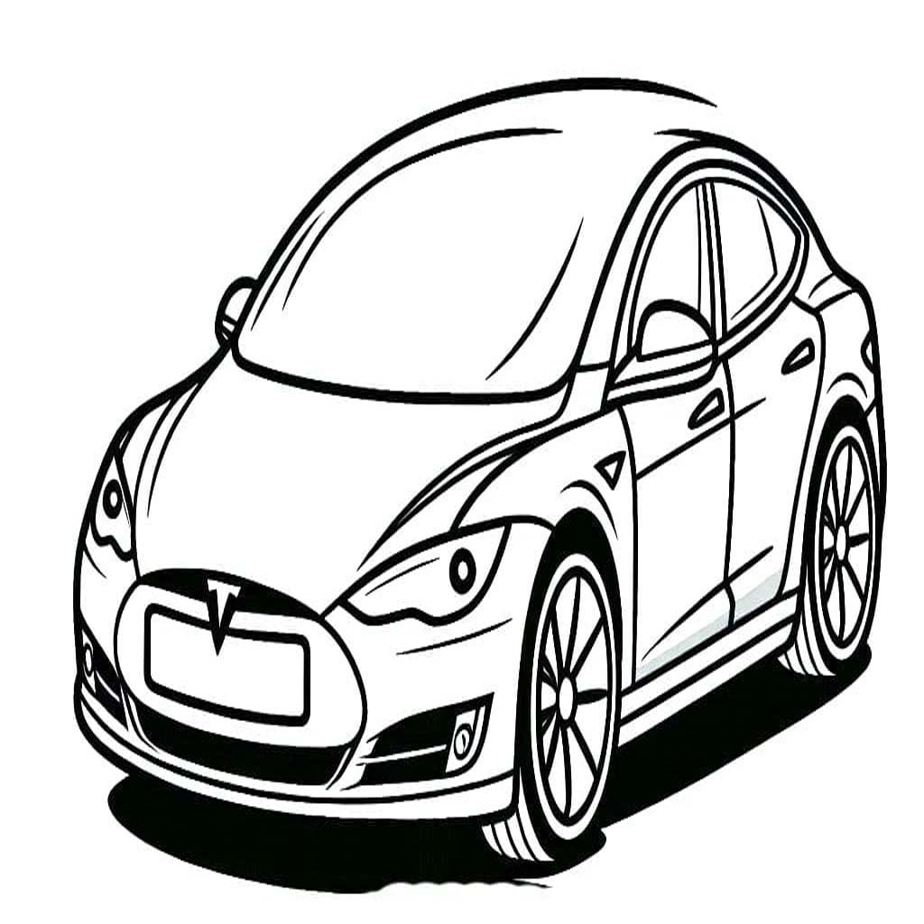 Nakreslete Tesla tisknutelné omalovánka