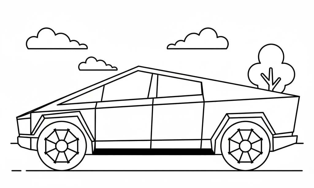 Nakreslete Tesla omalovánka