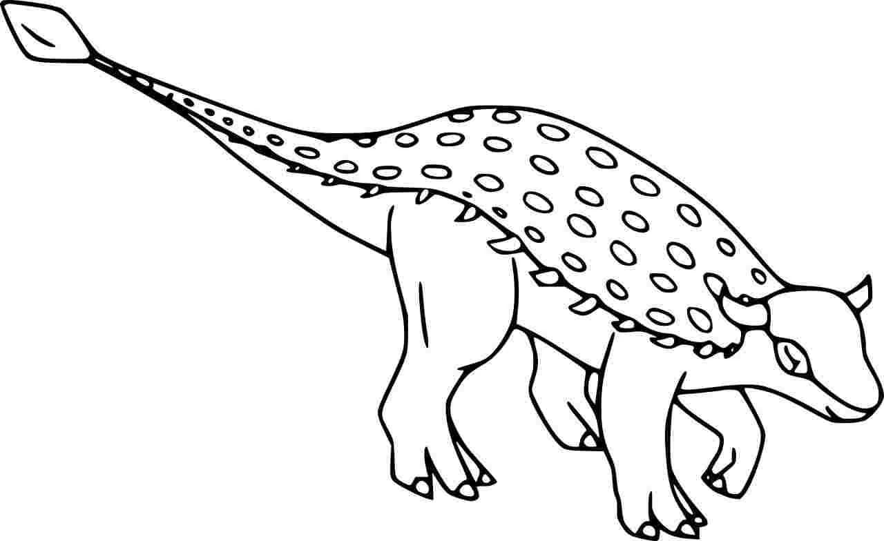 Obraz Ankylosaurus zdarma tisknutelné omalovánka