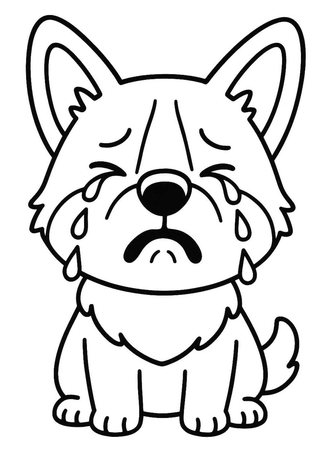 Obraz Corgi tisknutelné omalovánka