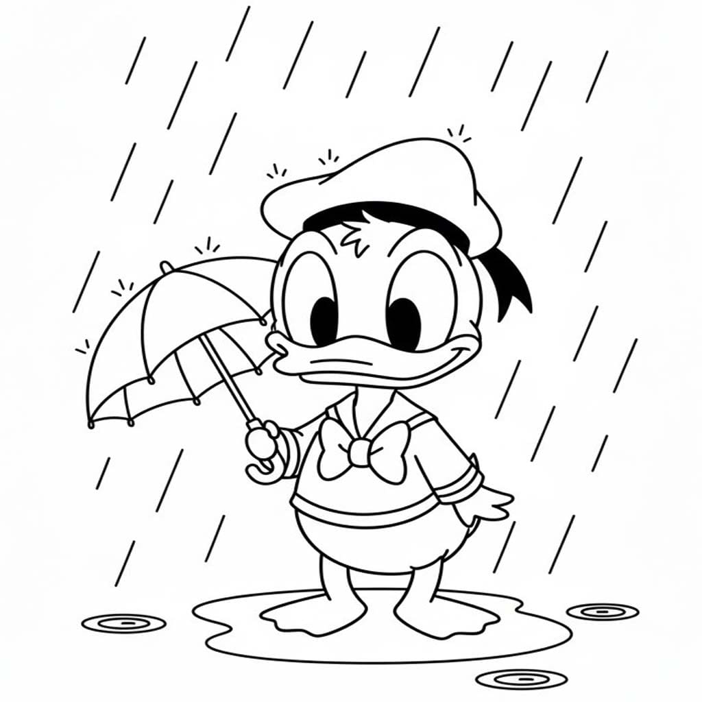 Obraz Déšť zdarma omalovánka