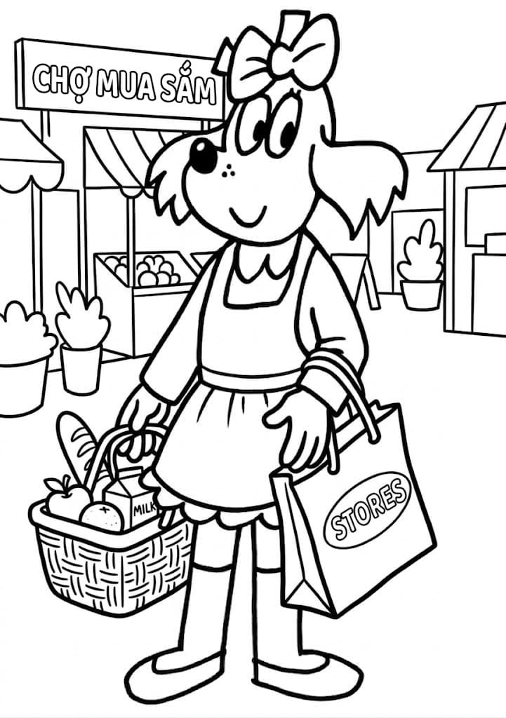 Obraz Fifinka zdarma tisknutelné omalovánka