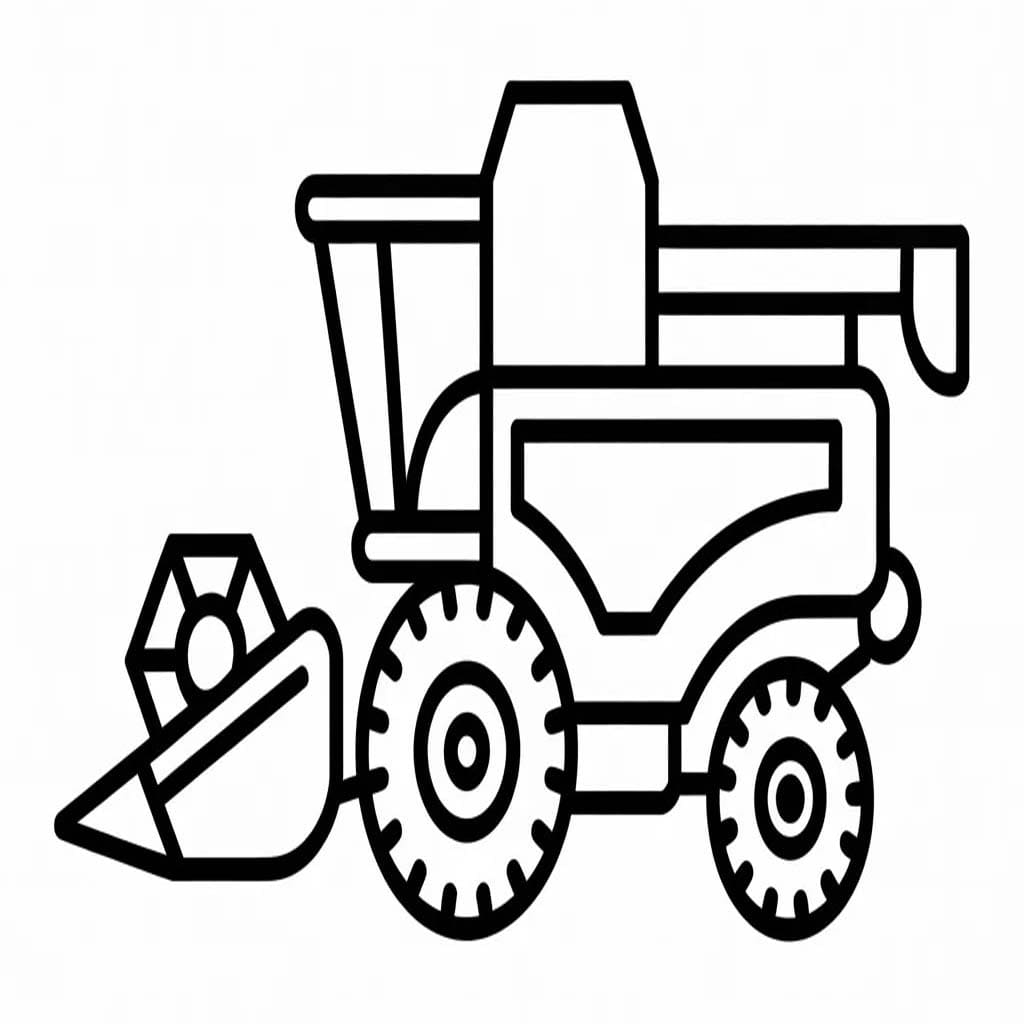 Obraz Kombajn tisknutelné omalovánka