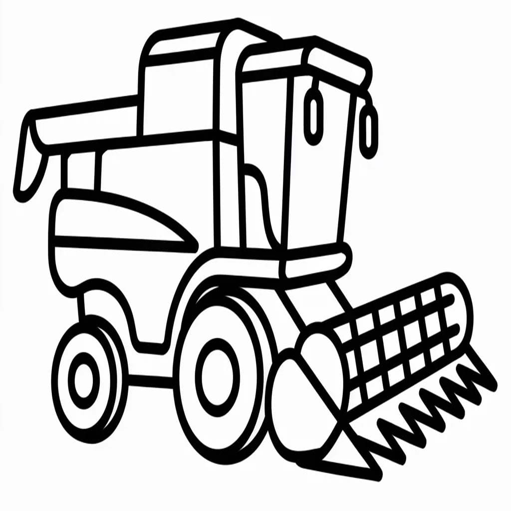 Obraz Kombajn zdarma tisknutelné omalovánka