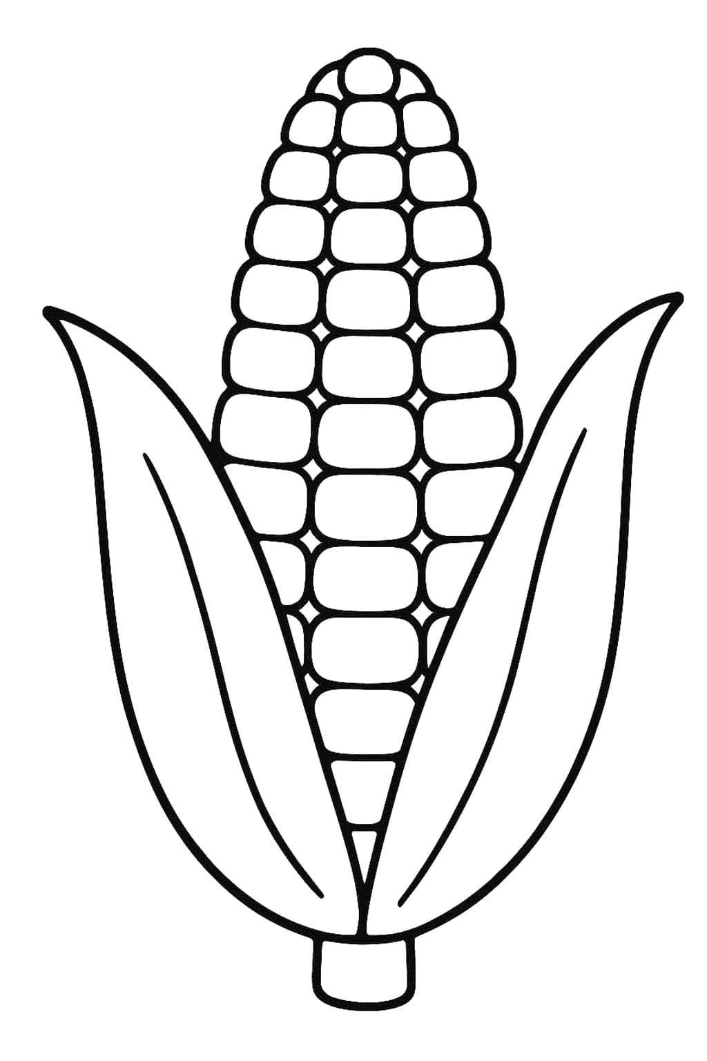 Obraz Kukuřice tisknutelné omalovánka