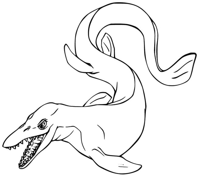 Obraz Mosasaurus zdarma omalovánka