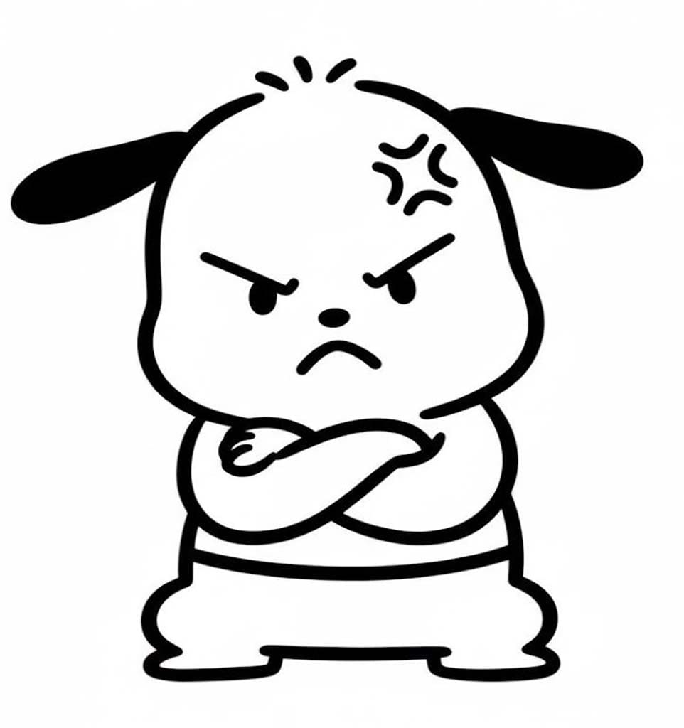 Obraz Pochacco zdarma tisknutelné omalovánka