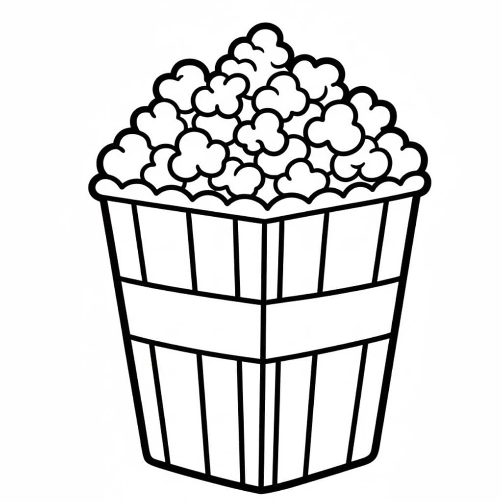 Obraz Popcorn tisknutelné omalovánka