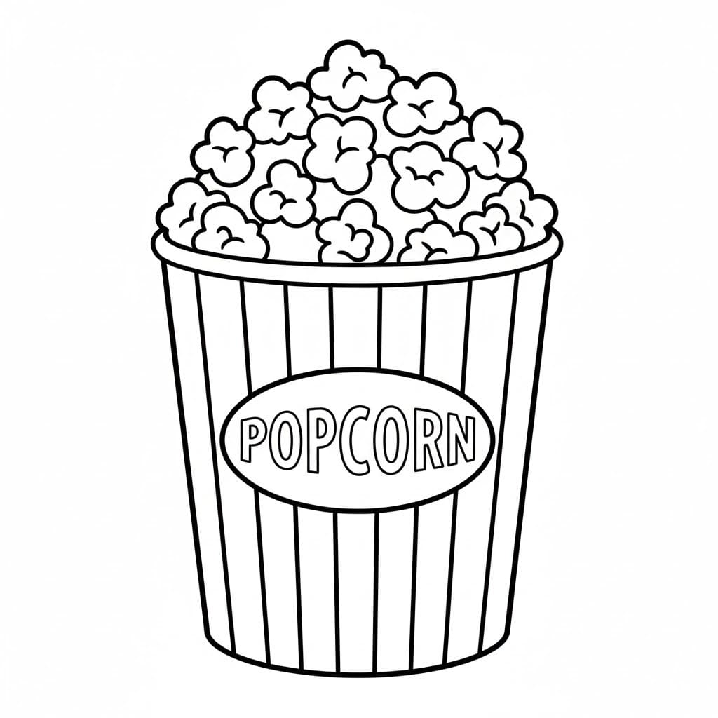 Obraz Popcorn zdarma omalovánka