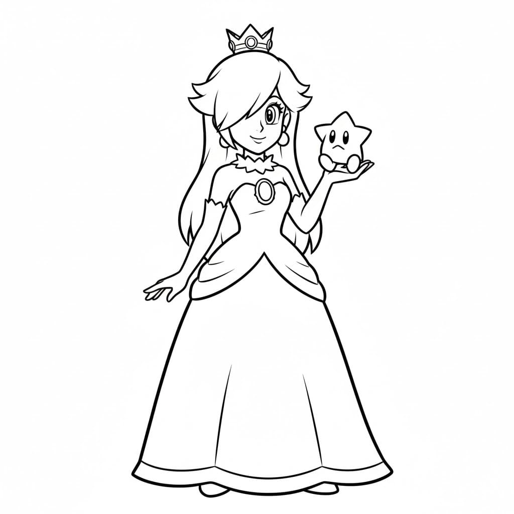 Obraz Rosalina zdarma omalovánka