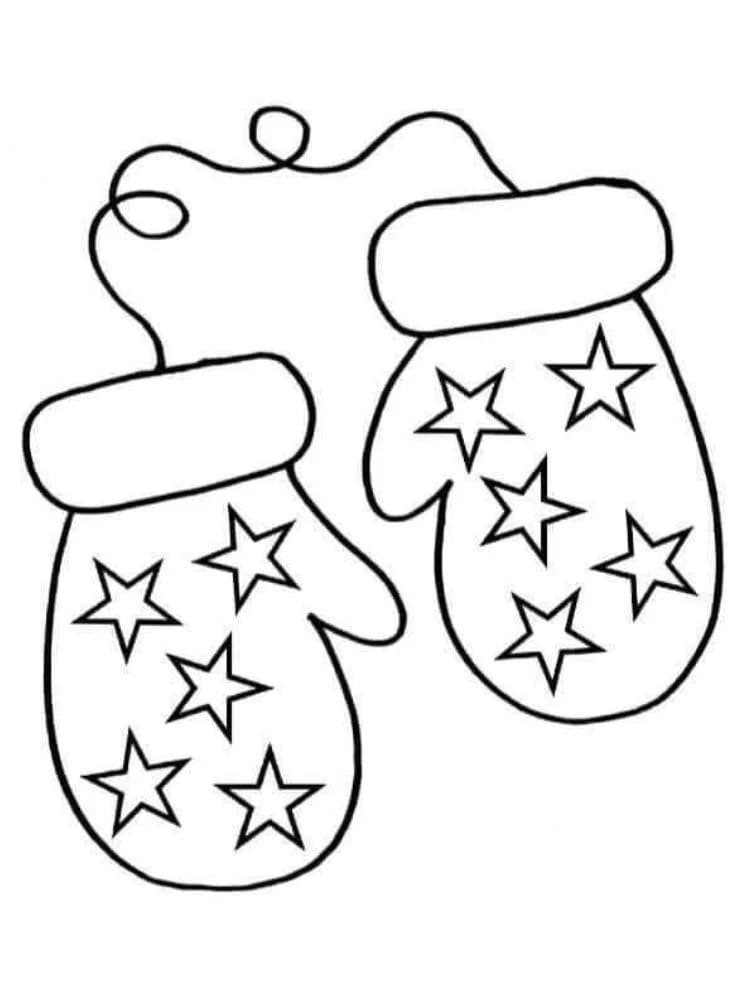 Obraz Rukavice tisknutelné omalovánka