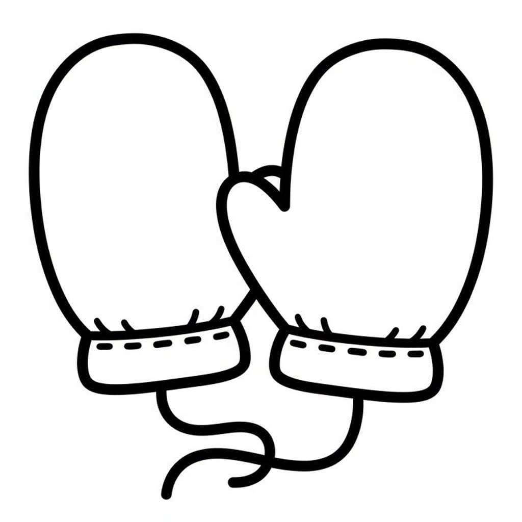 Obraz Rukavice zdarma tisknutelné omalovánka