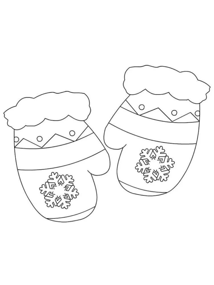 Obraz Rukavice zdarma omalovánka