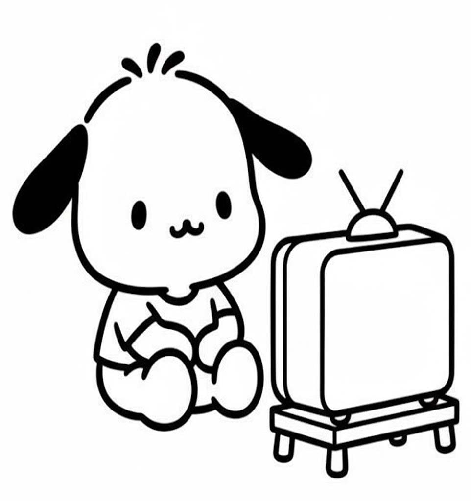 Pochacco k vytisknutí omalovánka