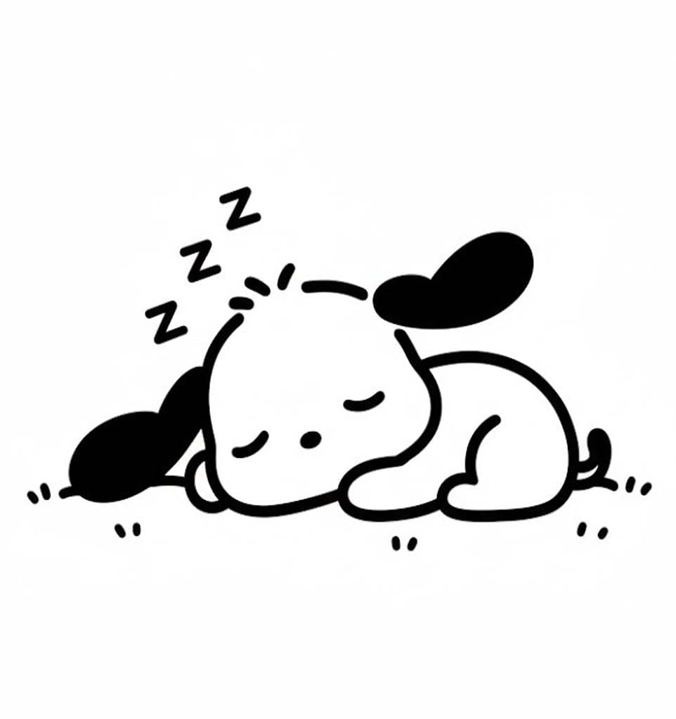 Pochacco tisknutelné omalovánka