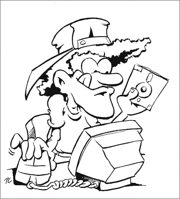 Počítač zdarma pro děti omalovánka