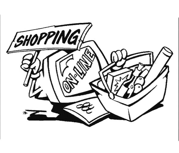 Počítač zdarma tisknutelné pro děti omalovánka