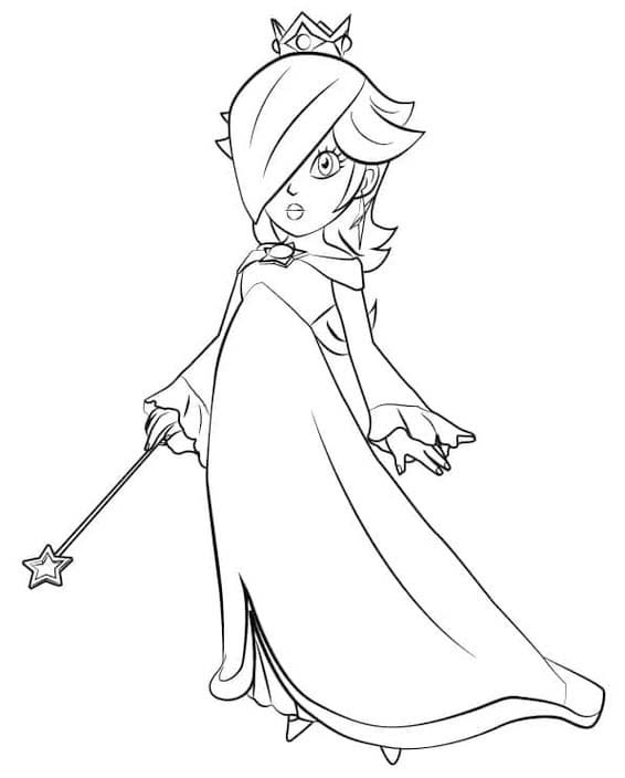 Rosalina prostý tisknutelné omalovánka