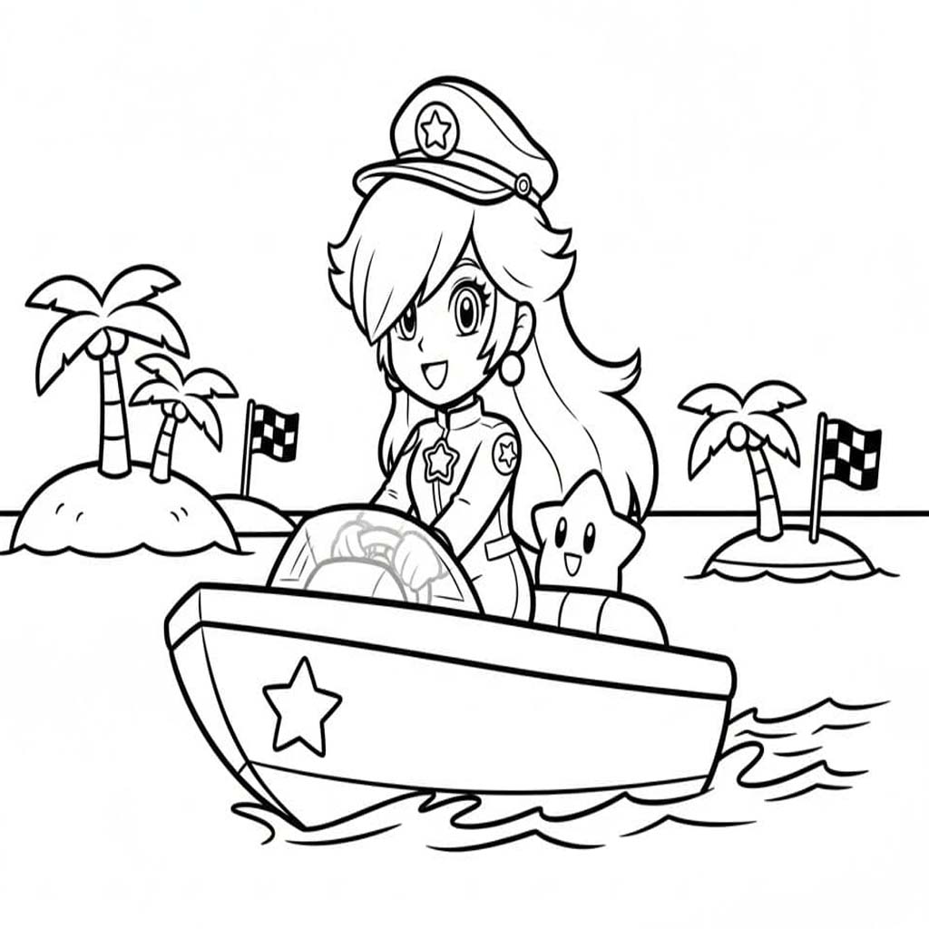 Rosalina snadný tisknutelné omalovánka