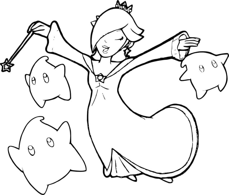 Rosalina tisknutelné omalovánka