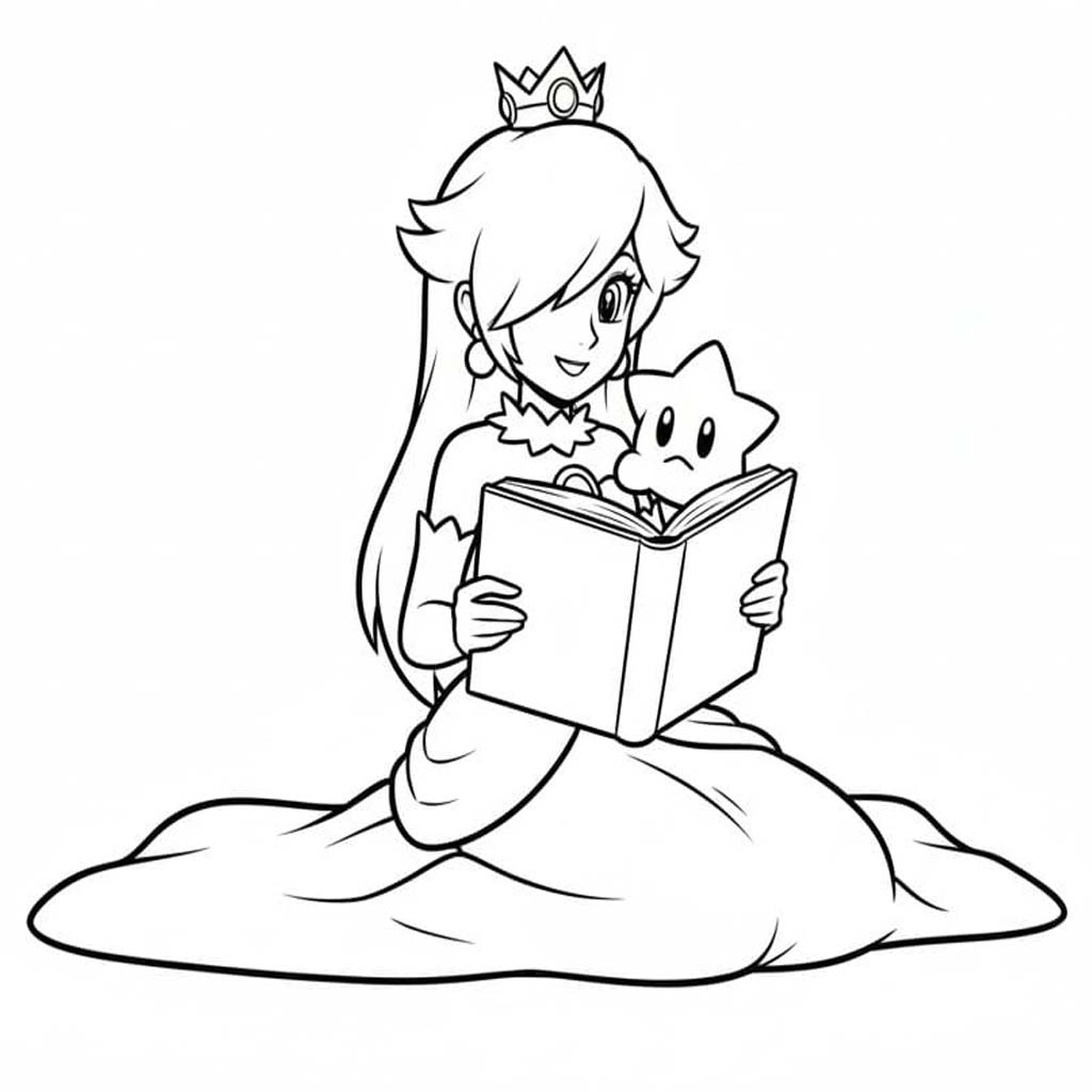 Rosalina zdarma prostý omalovánka