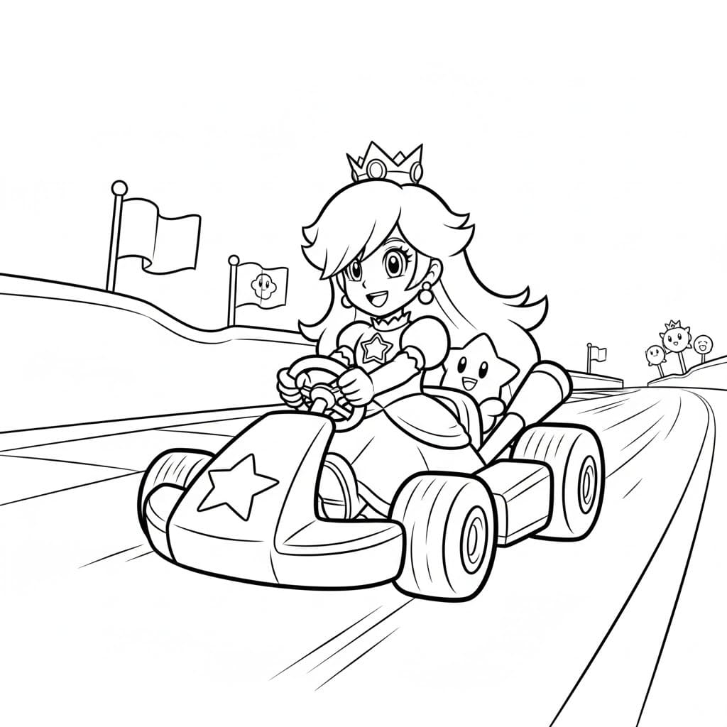 Rosalina zdarma snadný omalovánka