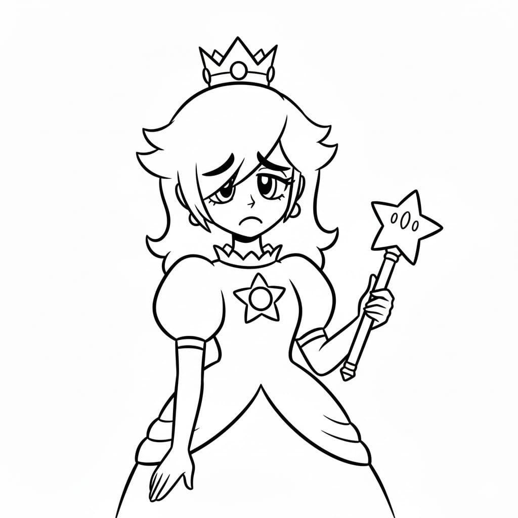 Rosalina zdarma základní omalovánka