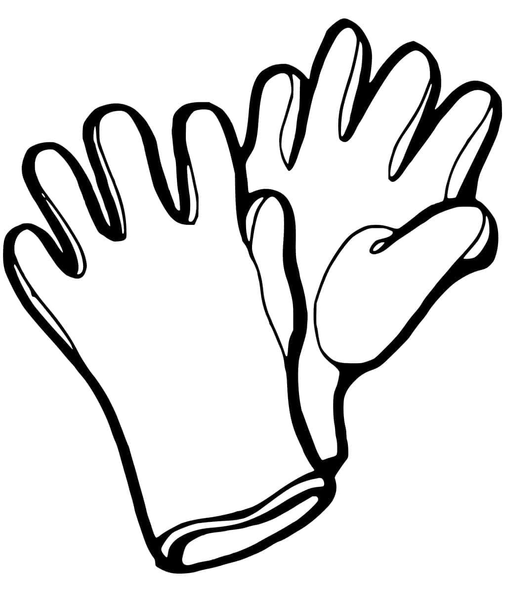 Rukavice k vytisknutí omalovánka