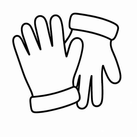 Rukavice pro děti omalovánka