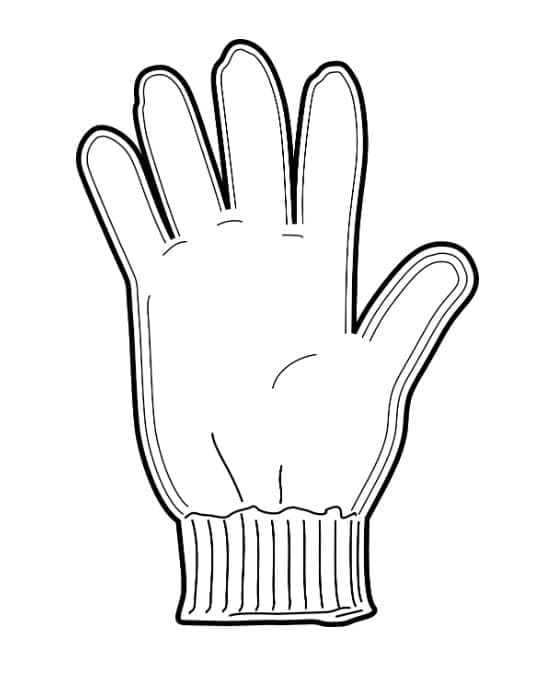 Rukavice tisknutelné omalovánka