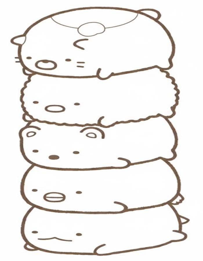 Sumikko Gurashi omalovánky