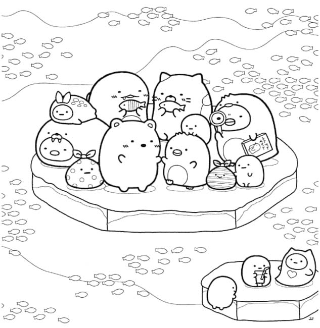 Sumikko Gurashi tisknutelné omalovánka