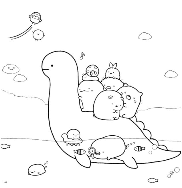 Sumikko Gurashi zdarma snadný tisknutelné omalovánka