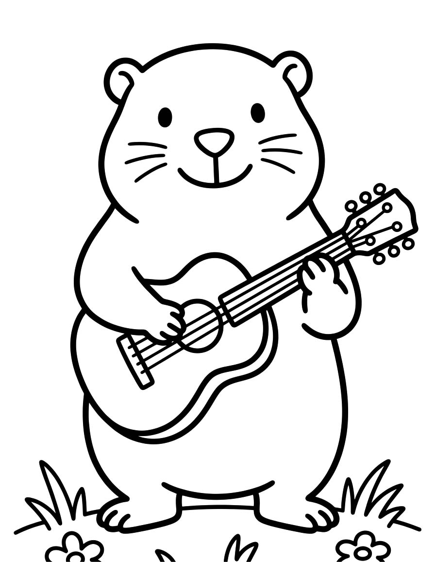 Svišť snadný tisknutelné omalovánka