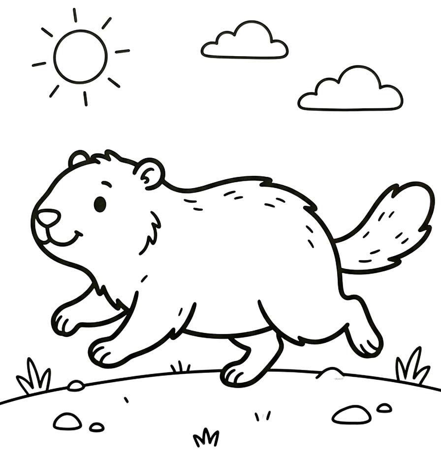 Svišť tisknutelné omalovánka