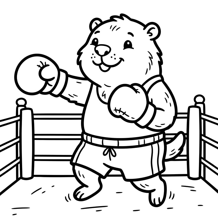 Svišť základní tisknutelné omalovánka