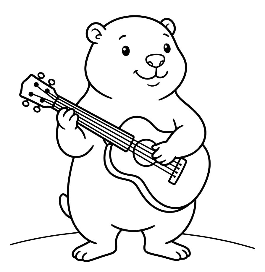 Svišť zdarma snadný omalovánka