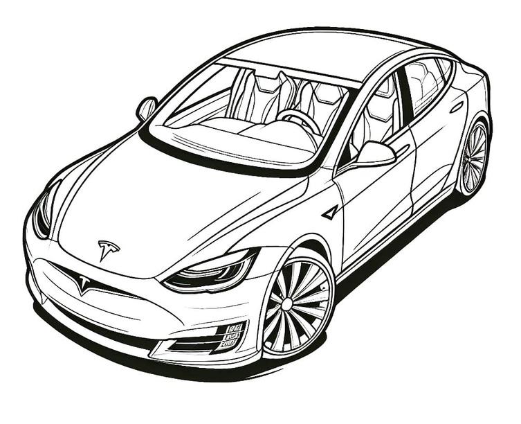 Tesla zdarma základní omalovánka
