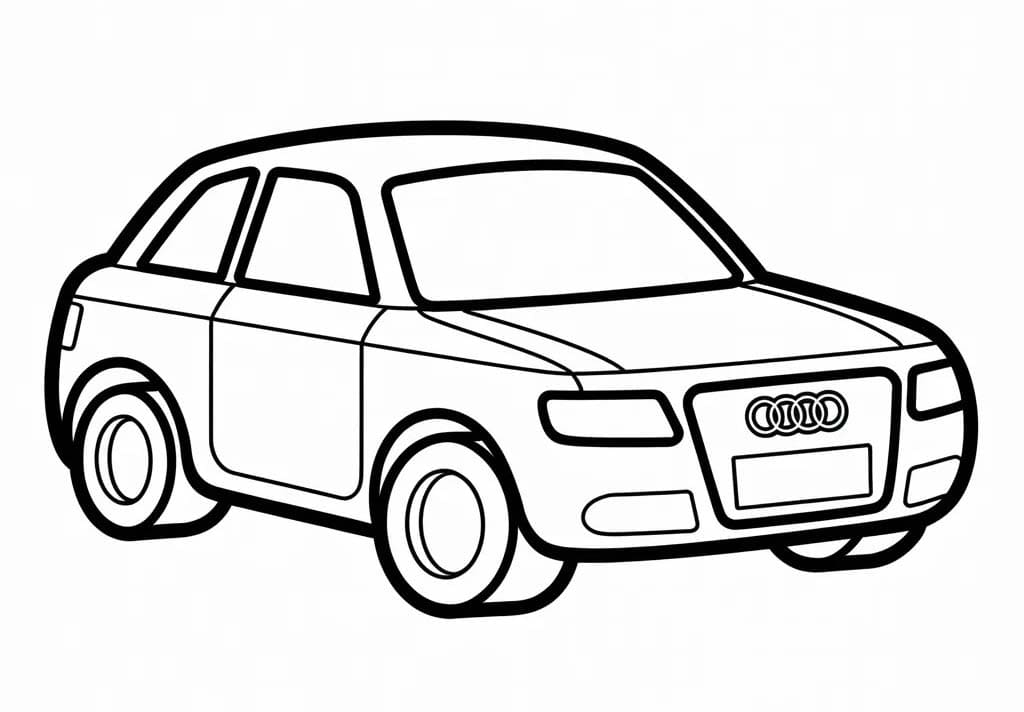 Audi snadný tisknutelné omalovánka