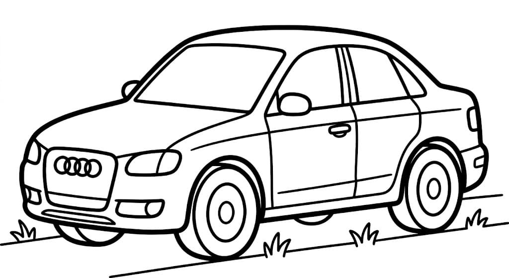 Audi tisknutelné pro děti omalovánka
