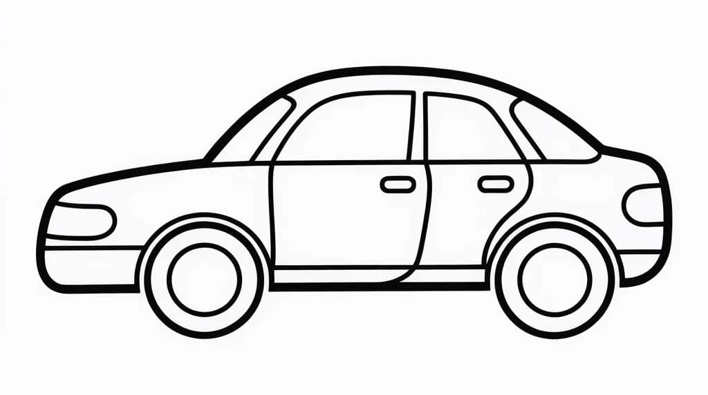Audi základní tisknutelné omalovánka