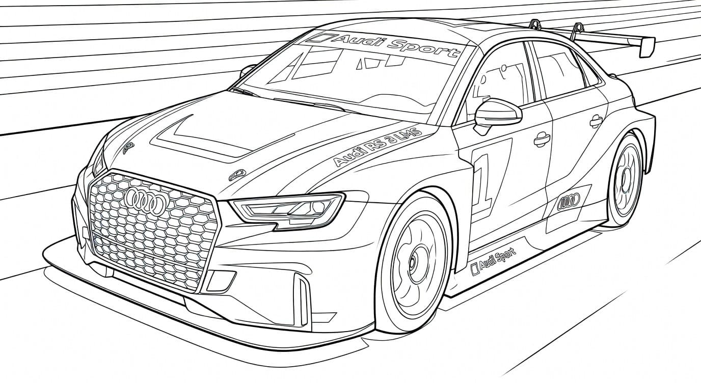 Audi zdarma prostý omalovánka