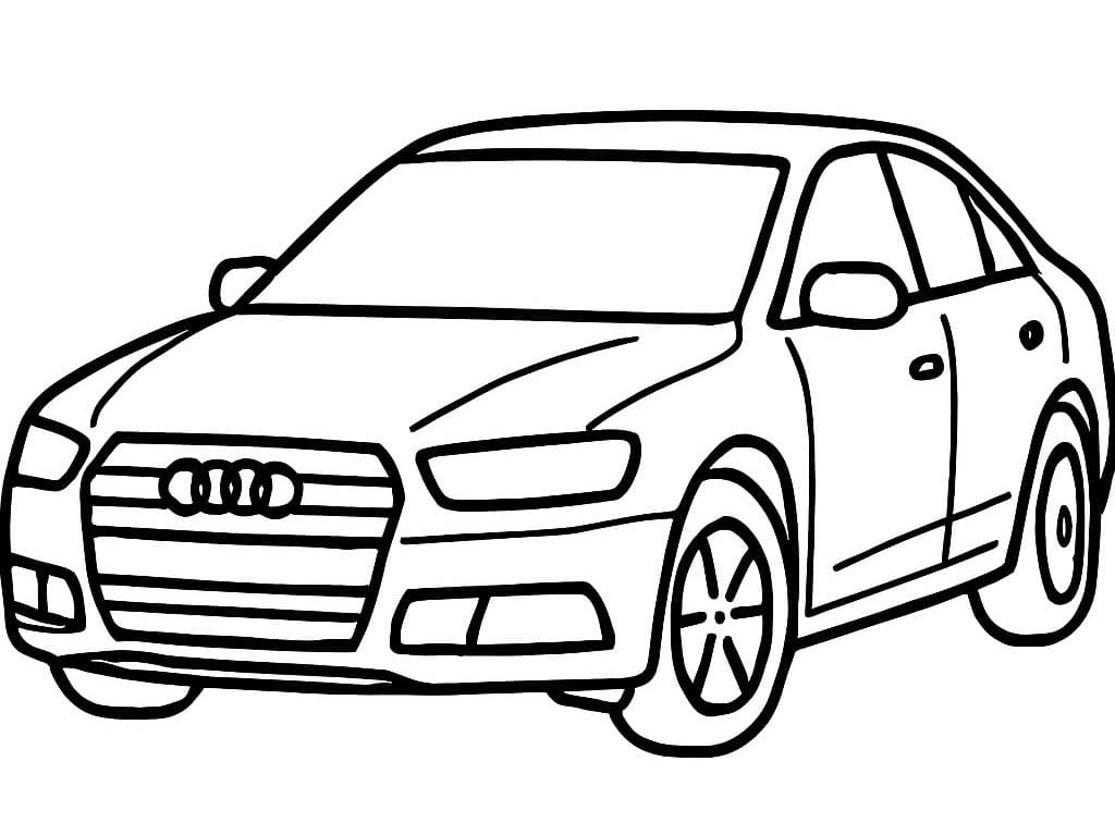 Audi zdarma snadný tisknutelné omalovánka