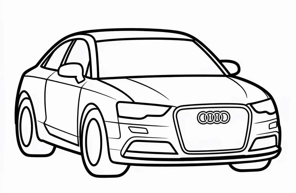 Audi zdarma snadný omalovánka
