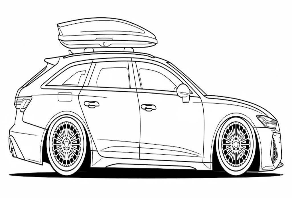 Audi zdarma tisknutelné pro děti omalovánka