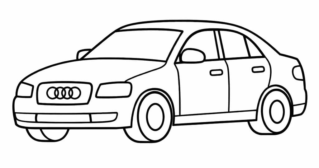 Audi zdarma omalovánka