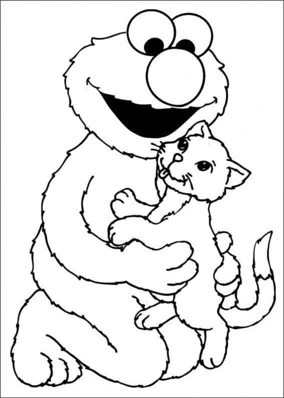 Elmo tisknutelné pro děti omalovánka