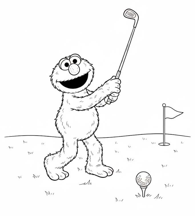 Elmo tisknutelné omalovánka