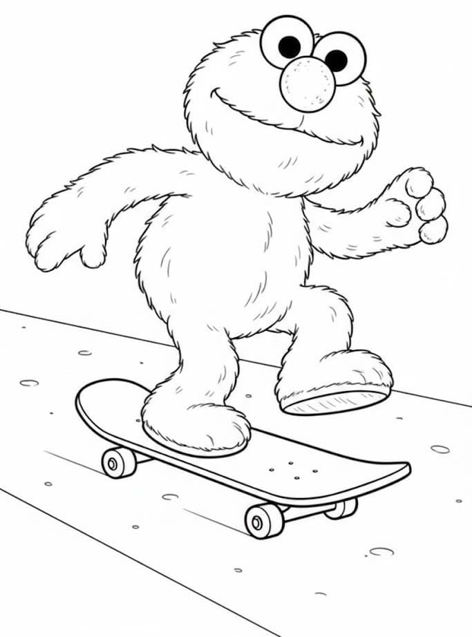 Elmo základní tisknutelné omalovánka
